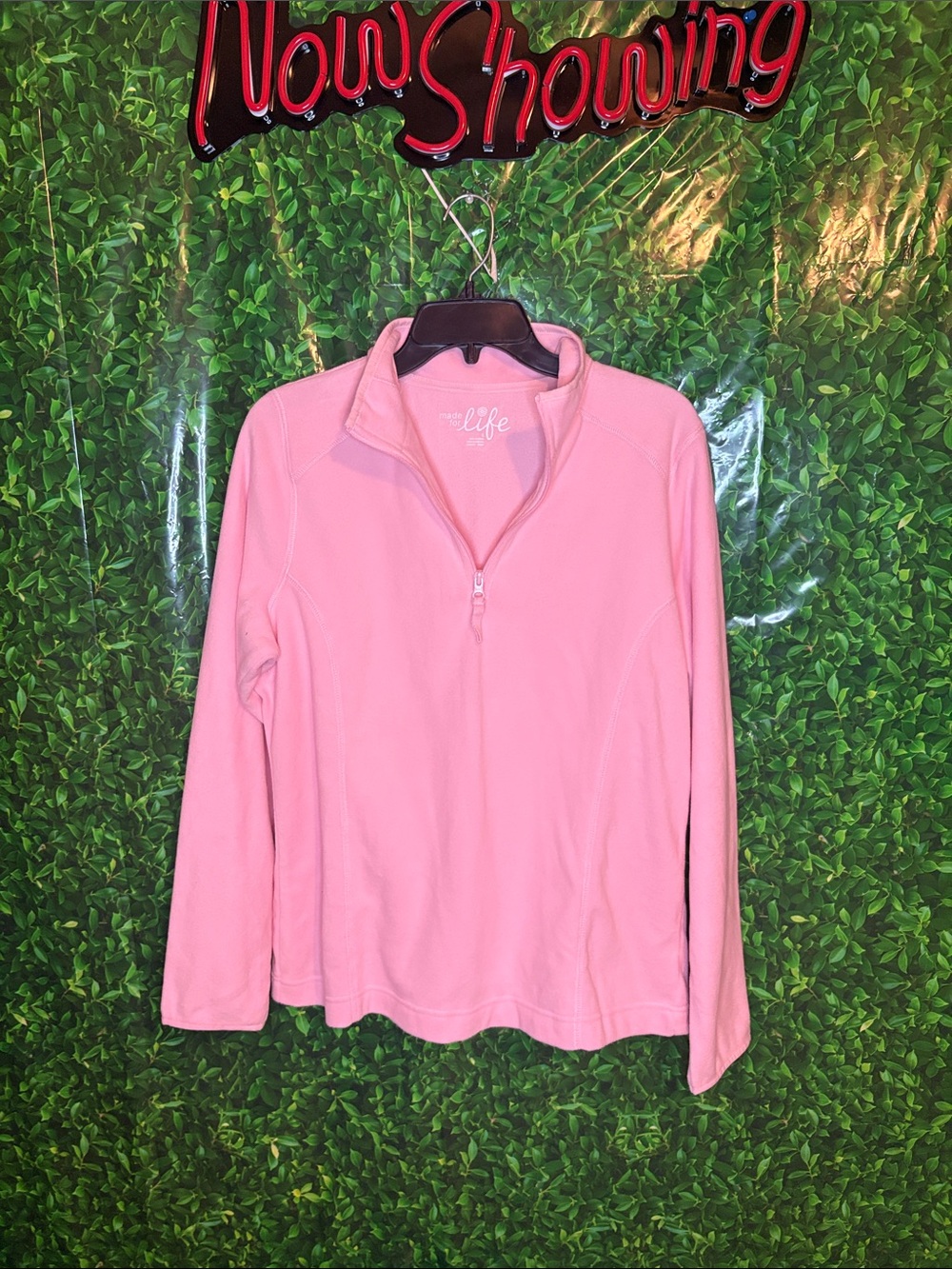 Made for Life Pink Quarter-Zip Pullover Top - Picture 1 of 3